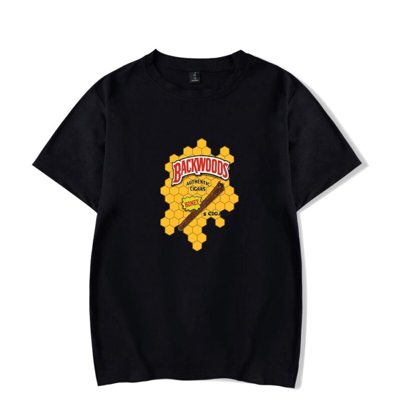 BACKWOODS Funny T Shirt Harajuku Casual Male T-shirt Hipster Hip-hop Vintage Tee Shirt Homme Streetwear