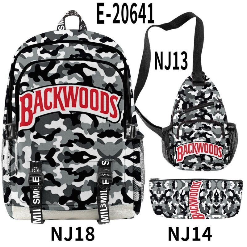 Backwoods Backpack Cool And Simple 3pcs Set With USB Charging