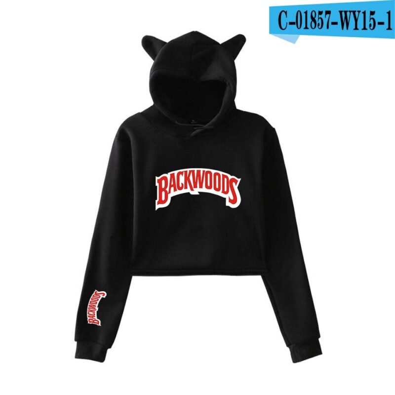 Backwoods Hoodies Cigar Fashion Flow 2D Printing Women's Navel Cat Ears Cute Clothes Cool Design Hoodies Women Coats