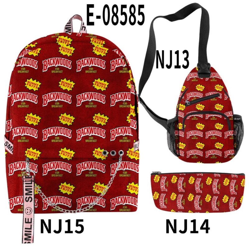 3D Printing Backpack Backwoods Cigar Set Backpack Men and Women Schoolbag Student's Backpack Support Customization