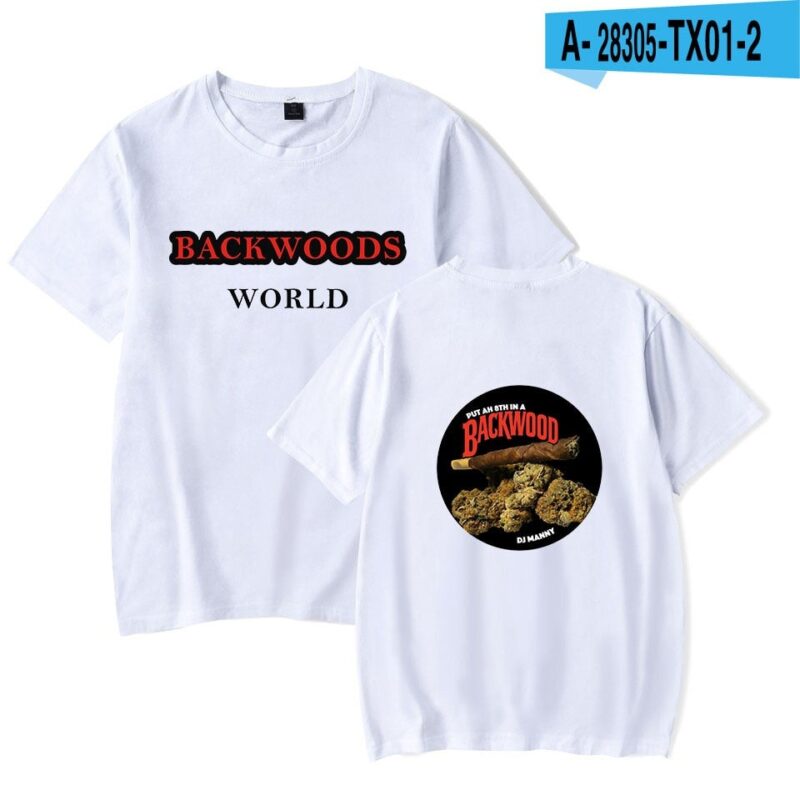 BACKWOODS T Shirt Harajuku Casual Male T-shirt Hipster Hip-hop Vintage Homme Streetwear