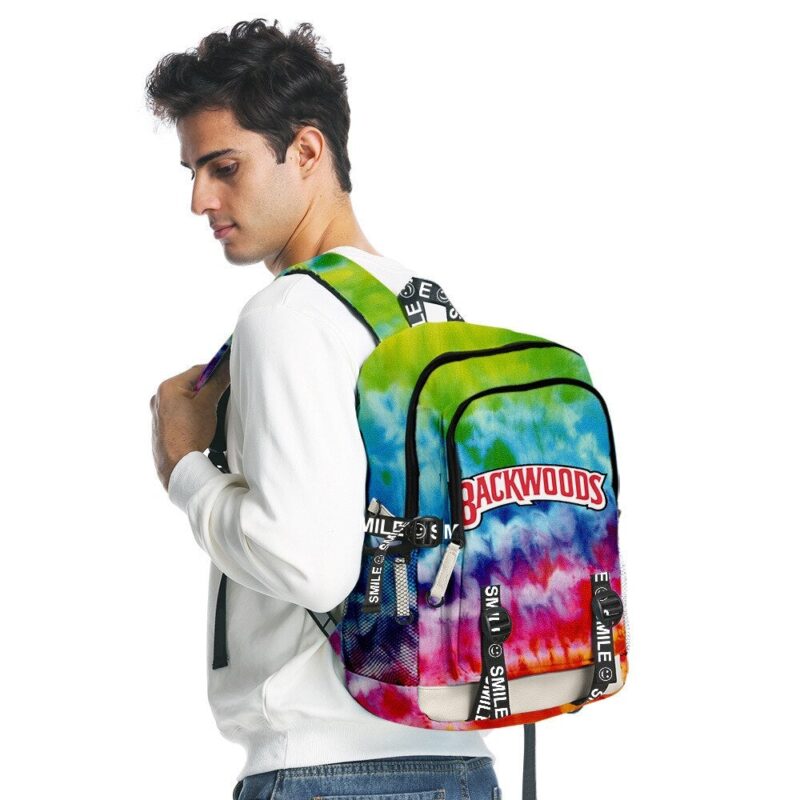Backwoods Backpack 3D Digital Color Printing Travel Outing Student School Bag Travel Bag