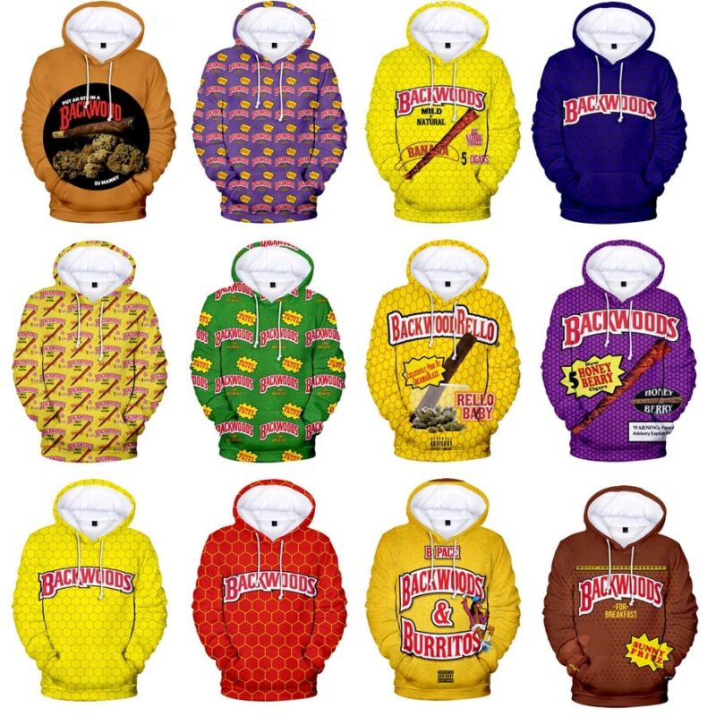 Backwoods Hoodie Sweatshirt Loose Large Size Hoodies Streetwear Hip Hop Hoodie Pullover Unisexy Casual Sweatshirt