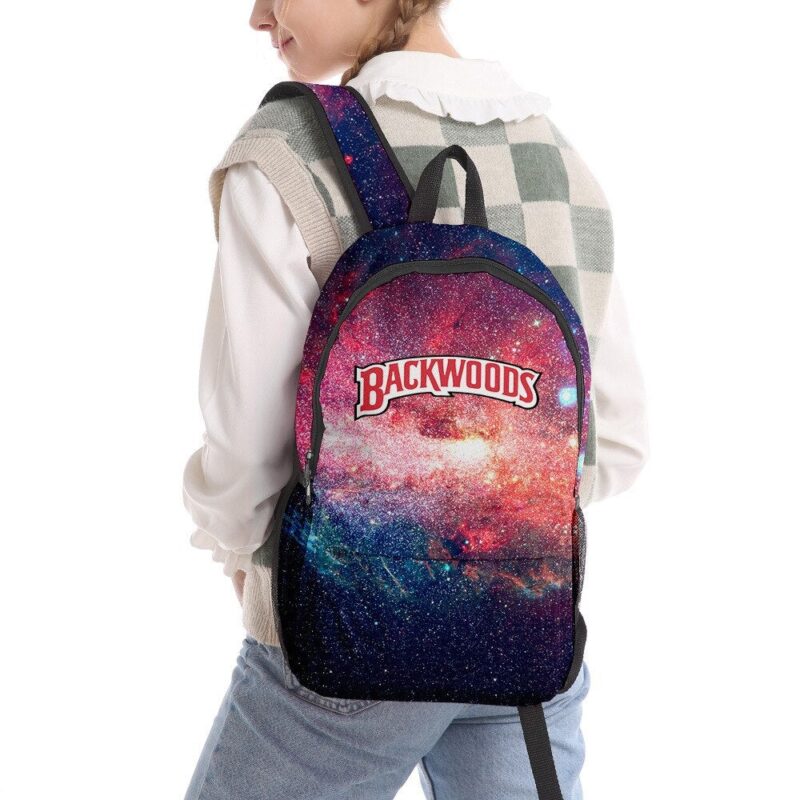 BACKWOODS Bag Cigar Starry Sky 3D Digital Color Printing Campus Student Backpack Laptop Bag Youth Casual Fashion Bag