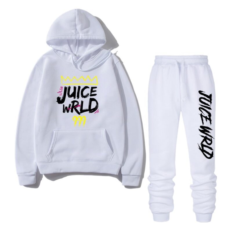 Juice Wrld Hooded Sweatshirt pants Pullover Hoodie Sportwear Sweat Suit Casual Sportsuits 2 Pieces Sets
