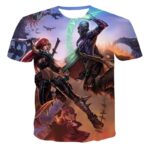 Funny 3D T Shirt Short Sleeve Tee Tops A Wolf in the snow T-Shirts Short sleeve tops