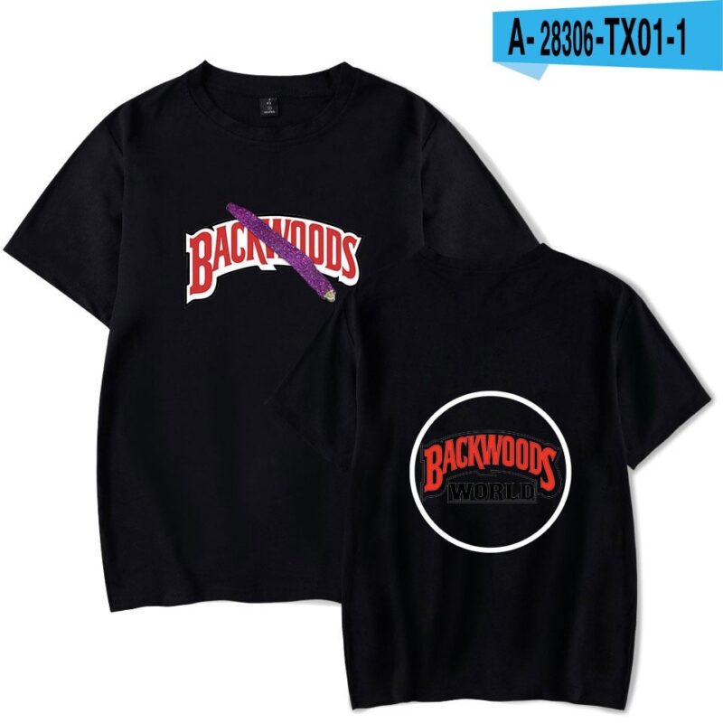 BACKWOODS T Shirt Harajuku Casual Male T-shirt Hipster Hip-hop Vintage Homme Streetwear