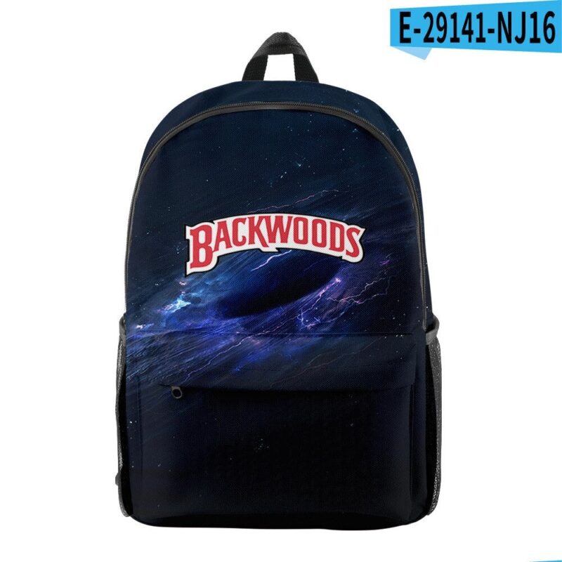 BACKWOODS Bag Cigar Starry Sky 3D Digital Color Printing Campus Student Backpack Laptop Bag Youth Casual Fashion Bag