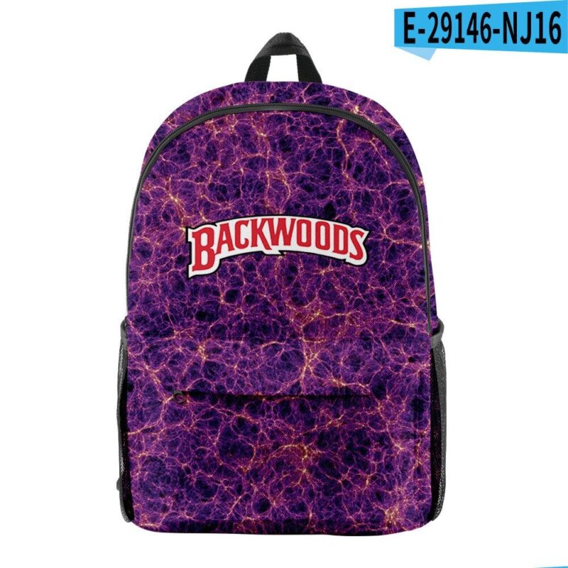 BACKWOODS Bag Cigar Starry Sky 3D Digital Color Printing Campus Student Backpack Laptop Bag Youth Casual Fashion Bag