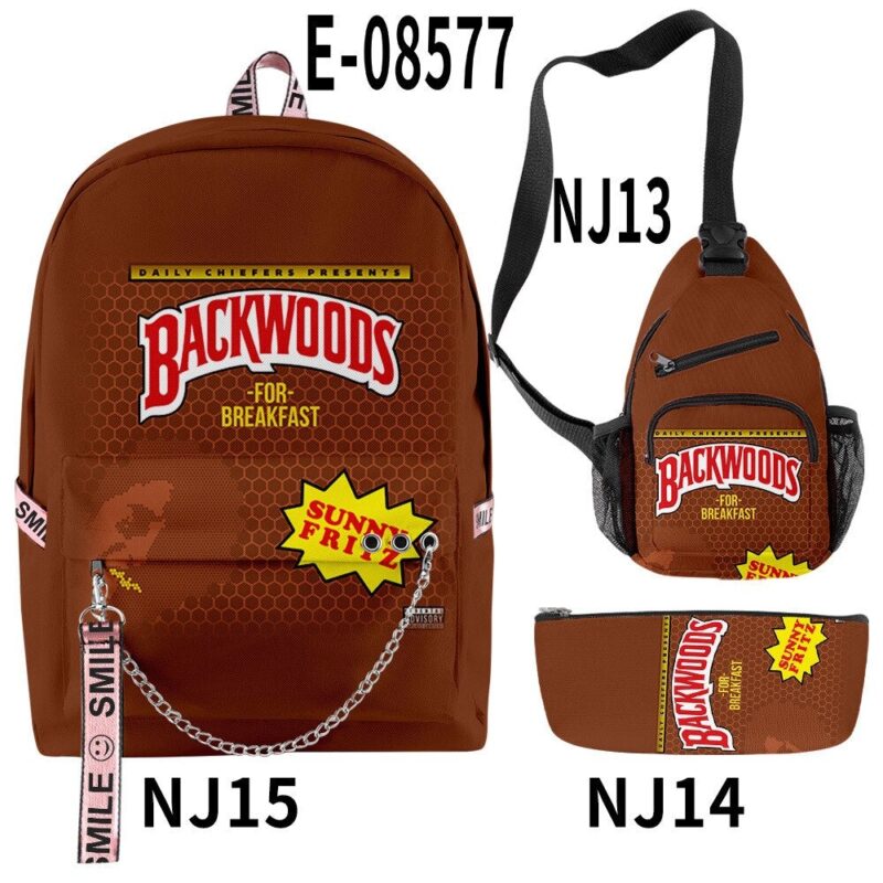3D Printing Backpack Backwoods Cigar Set Backpack Men and Women Schoolbag Student's Backpack Support Customization
