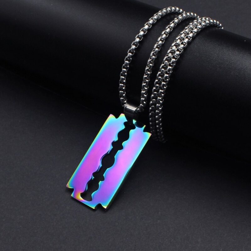 Thrasher Street Hip-Hop Rock Jewerly Men Women Stainless Steel Quenched Letter Magazine Flame Pendant Necklaces