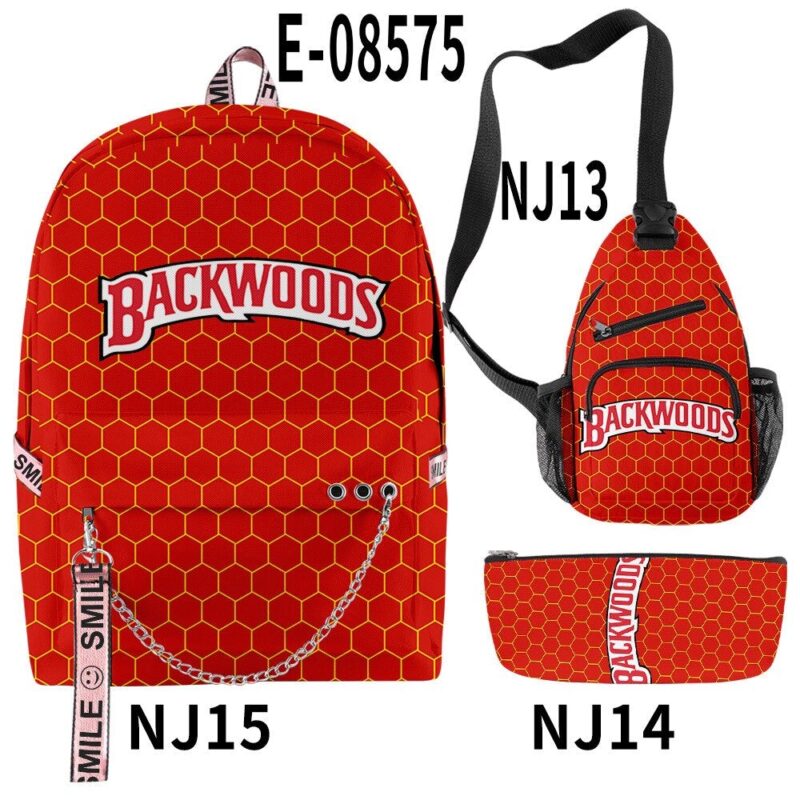 3D Printing Backpack Backwoods Cigar Set Backpack Men and Women Schoolbag Student's Backpack Support Customization