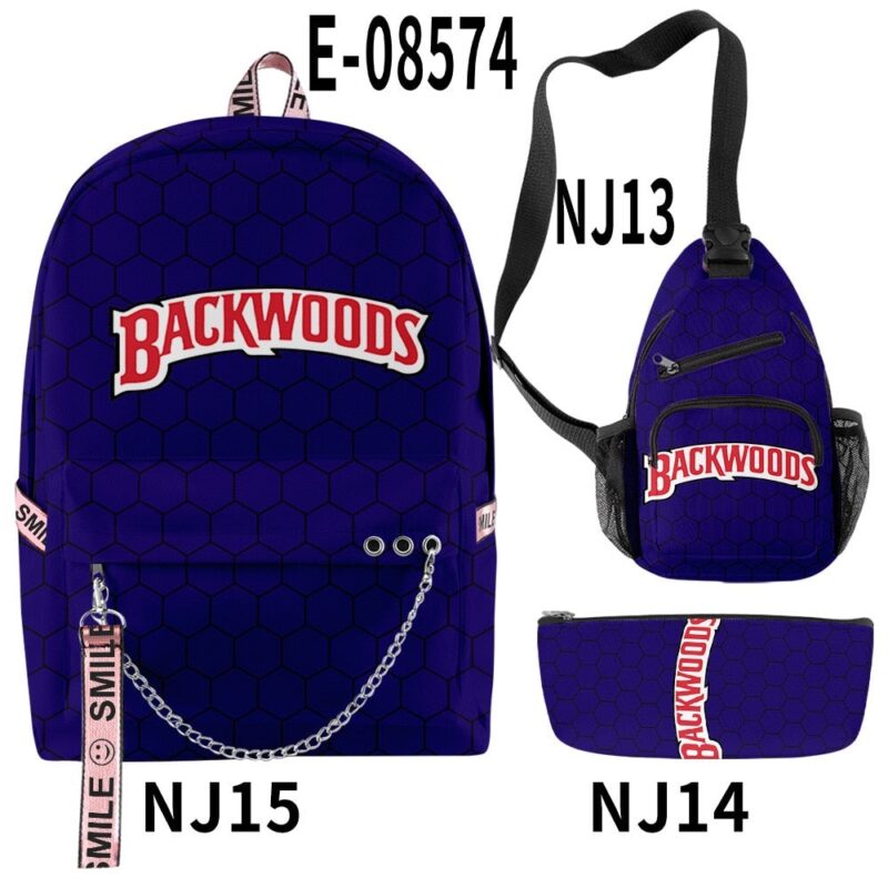 3D Printing Backpack Backwoods Cigar Set Backpack Men and Women Schoolbag Student's Backpack Support Customization