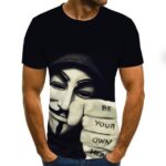 Men Joker Face Male tshirt 3d Clown Short Sleeve Funny T Shirts Tops & Tees