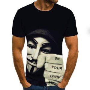 Men Joker Face Male tshirt 3d Clown Short Sleeve Funny T Shirts Tops & Tees