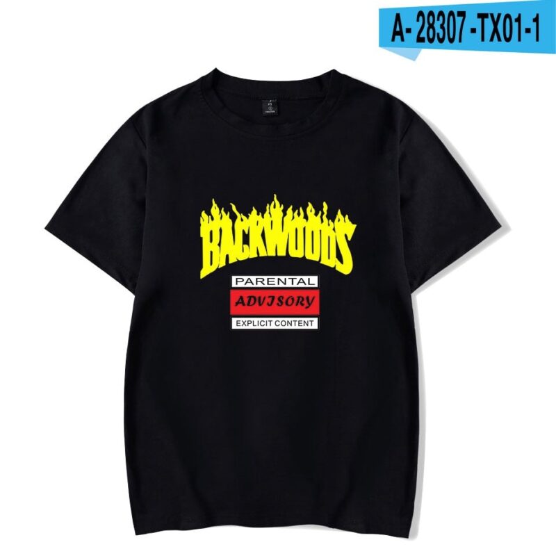 BACKWOODS T Shirt Harajuku Casual Male T-shirt Hipster Hip-hop Vintage Tee Shirt Homme Streetwear