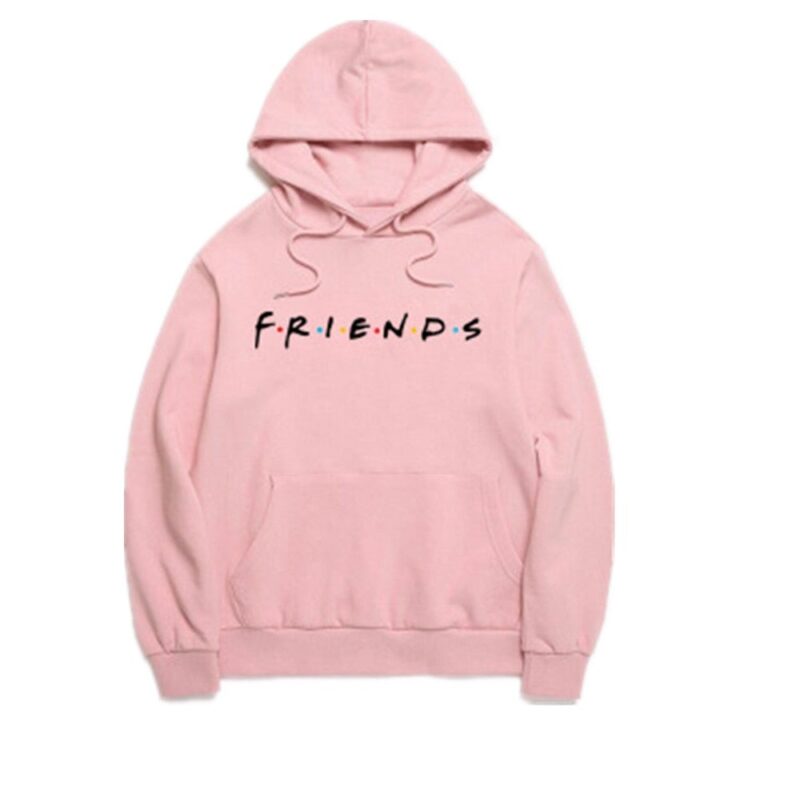 Women Friends Hoodies Harajuku Letters Print Sweatshirts Warm Thicken
