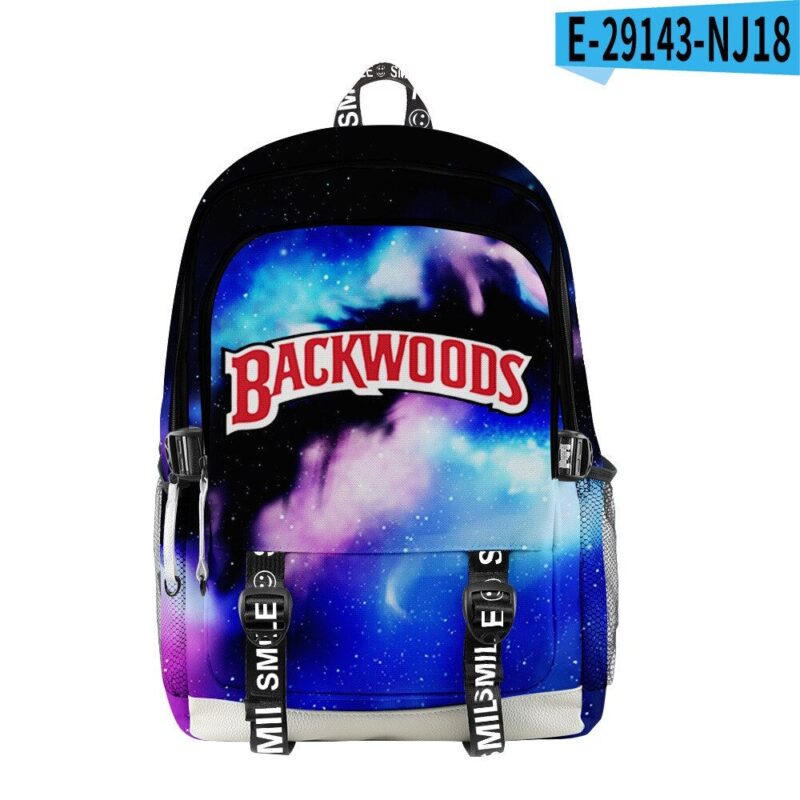 Backwoods Simple Multifunctional Backpack 3D Digital Color Printing Travel  School Bag