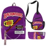 3D Printing Backpack Backwoods Cigar Set Backpack Men and Women Schoolbag Student's Backpack Support Customization