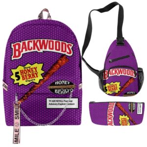 3D Printing Backpack Backwoods Cigar Set Backpack Men and Women Schoolbag Student's Backpack Support Customization