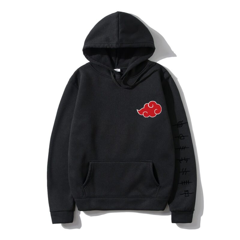 Japan Anime Sweatshirt Akatsuki Cloud Symbols Oversized Sweatshirt Pullover Hoodie