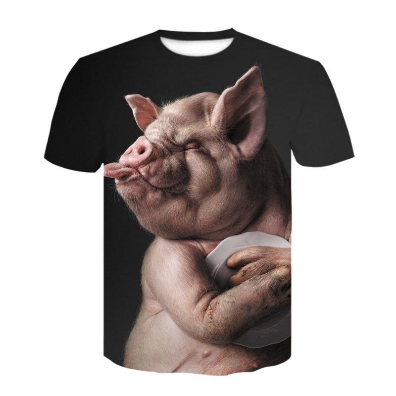 3D Muscle T Shirt Men Summer Short Sleeve Fitness Tee Cool Streetwear 3D Print Fake Muscle T-shirt