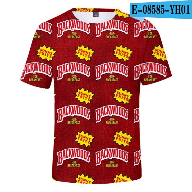 Backwoods Casual T-shirt Men/women Fashion Hip Hop Harajuku T Shirt 4XL