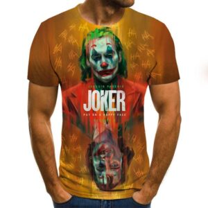 3D Printed T Shirt Men Joker Face Male tshirt 3d Clown Short Sleeve Funny T Shirts Tops & Tees
