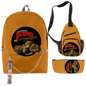 3D Printing Backpack Backwoods Cigar Set Backpack Men and Women Schoolbag Student's Backpack Support Customization