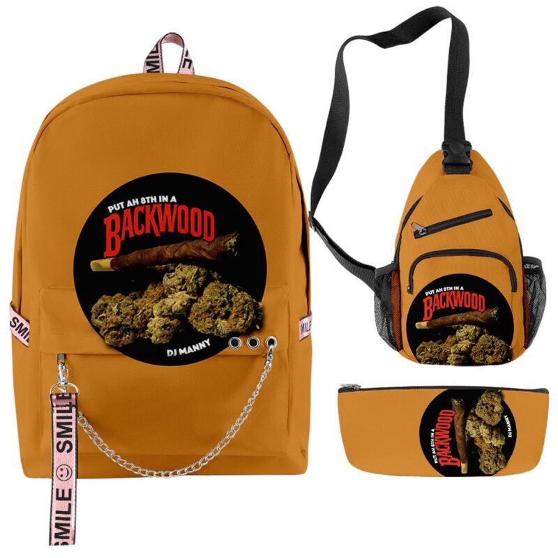 3D Printing Backpack Backwoods Cigar Set Backpack Men and Women Schoolbag Student's Backpack Support Customization