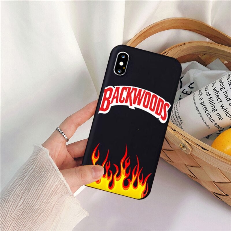 Backwoods Phone Case For iPhone XS MAX 11 Pro 12 7 SE20 XR X 8 6Plus Cool Fire Soft Cover Bag