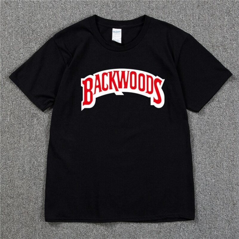 BACKWOODS T Shirts Men Short Sleeve Cotton T-Shirt Fashion Street Hip Hop Rock Streetwear Men Swag Tshirt