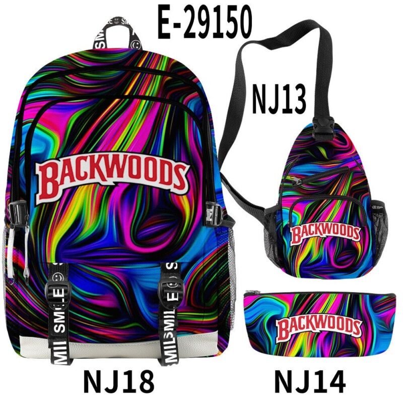 Backwoods Cool And Simple Backpack Three-piece Package  Casual Computer Bag