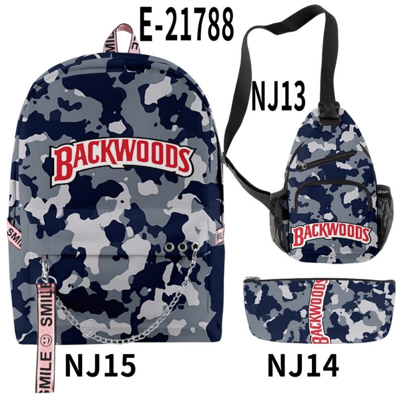 3D Printing Backpack Backwoods Cigar Set Backpack Men and Women Schoolbag Student's Backpack Support Customization