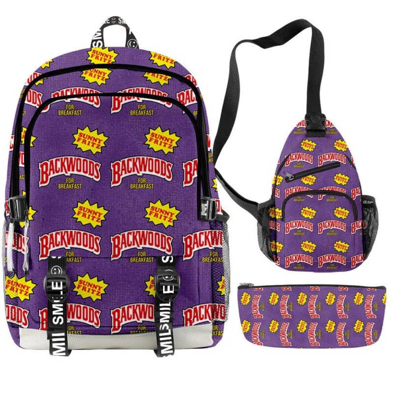 Backwoods Backpack Cool And Simple 3pcs Set With USB Charging