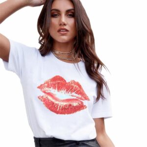 Women Graphic Print Love Tshirts Casual Tops Harajuku Tees Female T shirts