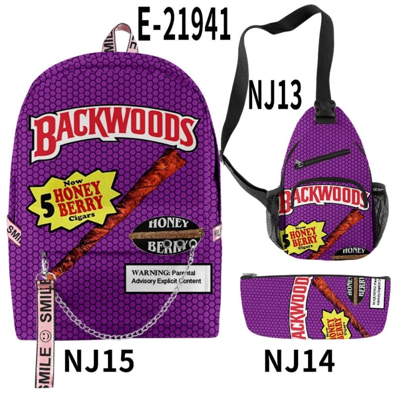 3D Printing Backpack Backwoods Cigar Set Backpack Men and Women Schoolbag Student's Backpack Support Customization