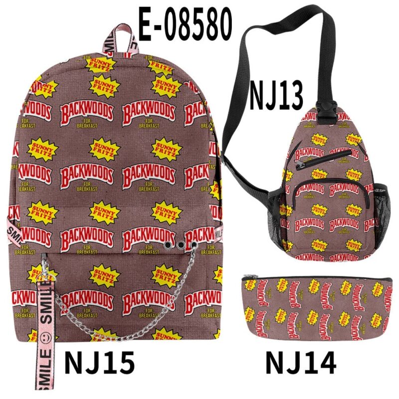 3D Printing Backpack Backwoods Cigar Set Backpack Men and Women Schoolbag Student's Backpack Support Customization