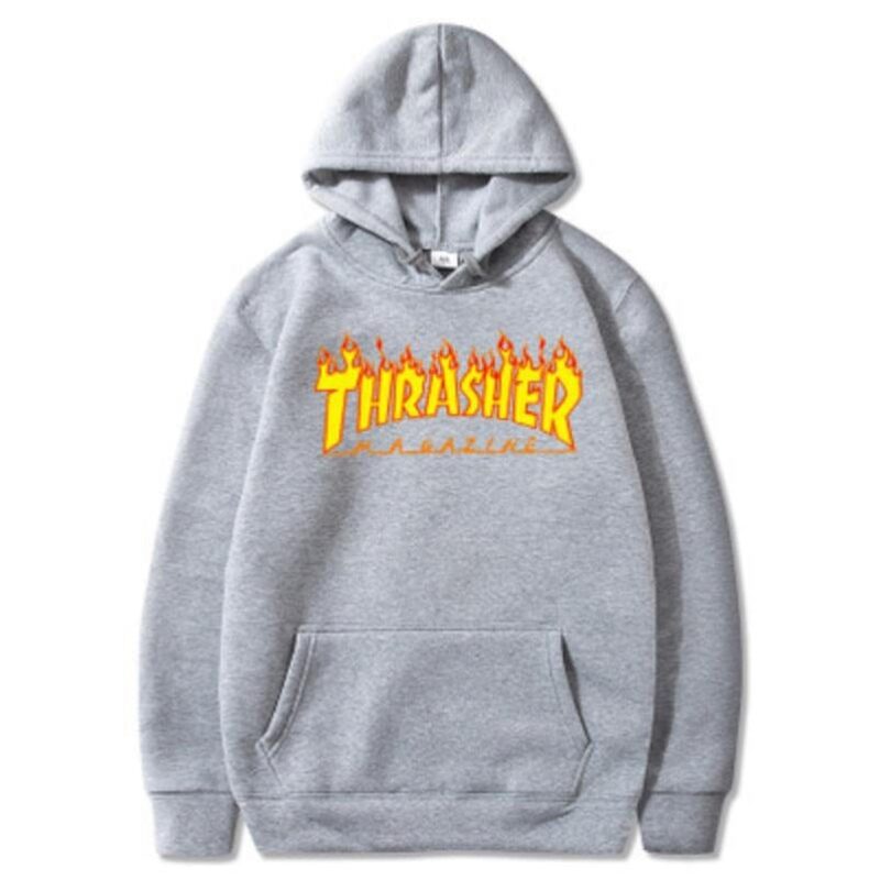 Thrasher  Casual Print Pullover Hoodies Male Fashion Letter Print Hooded Sweatshirt Couple Trend Street Tops