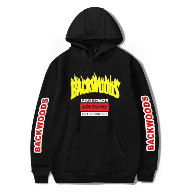 BACKWOODS Sweatshirt Fashion Streetwear Hip Hop Pullover Hooded Jacket Casual Sportswear