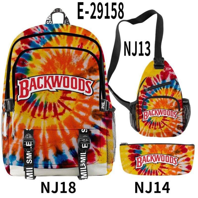 Backwoods Cool And Simple Backpack Three-piece Package  Casual Computer Bag