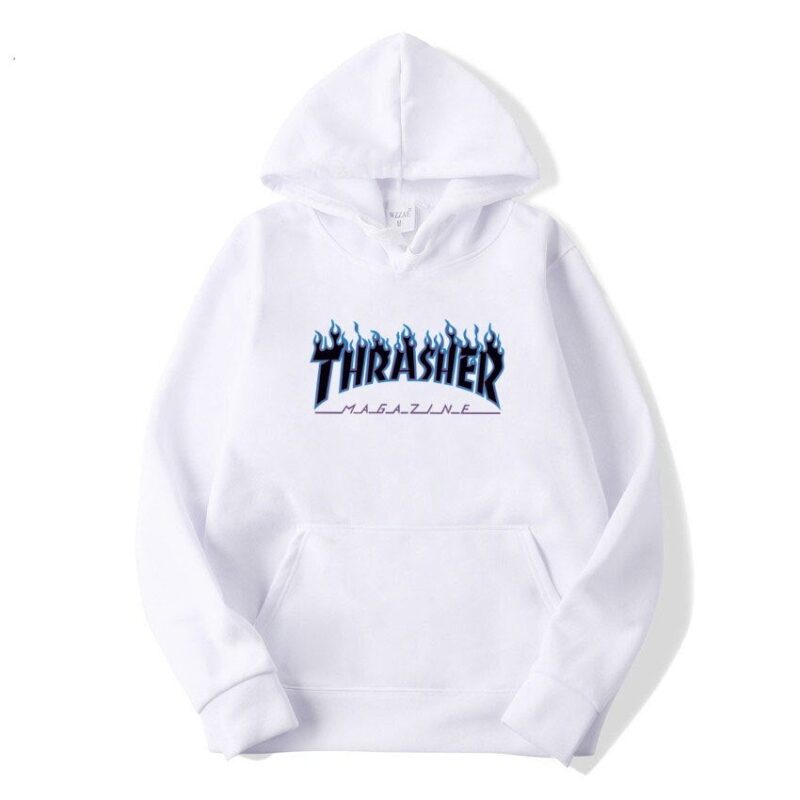 Thrasher hoodie Male Fashion Letter Print Hooded Sweatshirt Autumn Winter Trend Street Tops