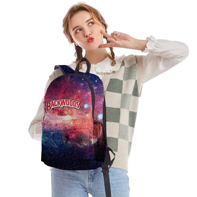 BACKWOODS Bag Cigar Starry Sky 3D Digital Color Printing Campus Student Backpack Laptop Bag Youth Casual Fashion Bag