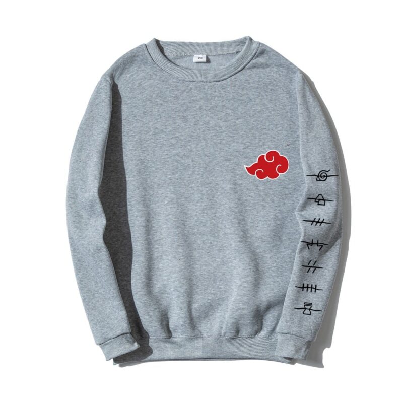 Japanese Streetwear Hoodie Men Women Oversized Sweatshirt Pullover Anime Akatsuki Cloud Symbols Print Hoodies Sweatshirt