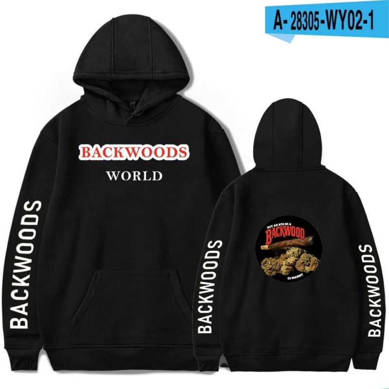 BACKWOODS Sweatshirt Fashion Streetwear Hip Hop Pullover Hooded Jacket Casual Sportswear