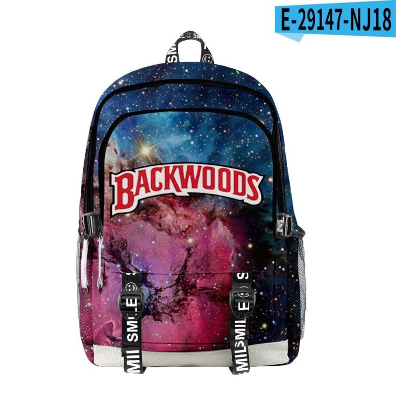 Backwoods Simple Multifunctional Backpack 3D Digital Color Printing Travel  School Bag