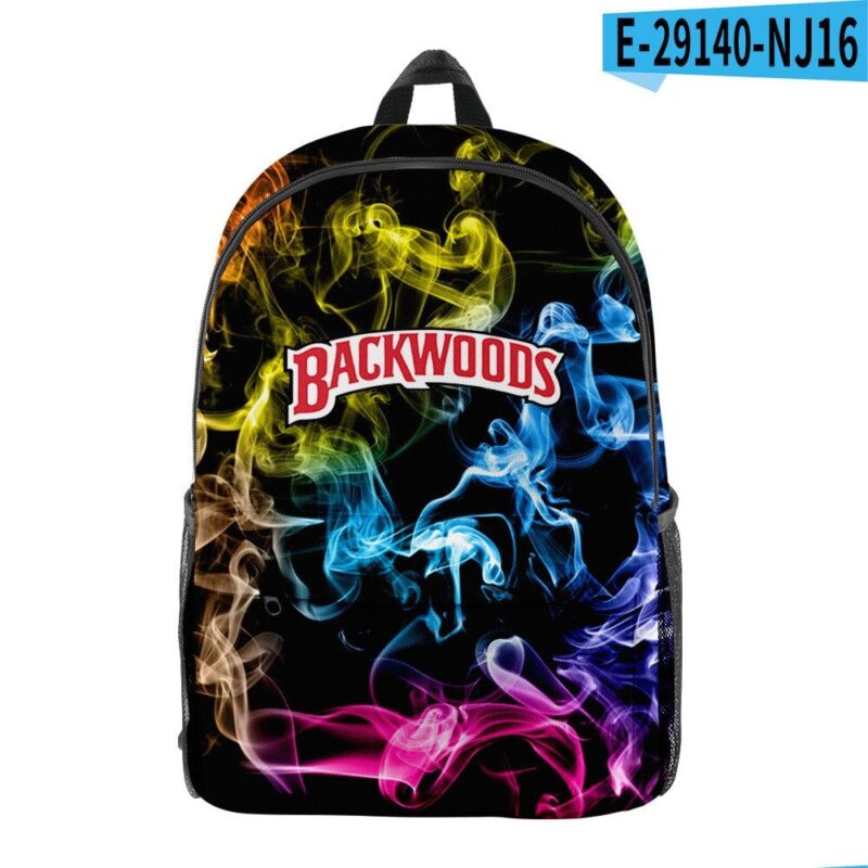 BACKWOODS Bag Cigar Starry Sky 3D Digital Color Printing Campus Student Backpack Laptop Bag Youth Casual Fashion Bag