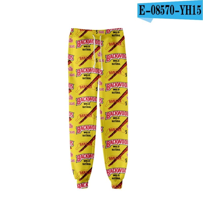 Backwoods  Casual Trousers Hip Hop Sweatpants Streetwear Funny Clothing Pantalon Homme