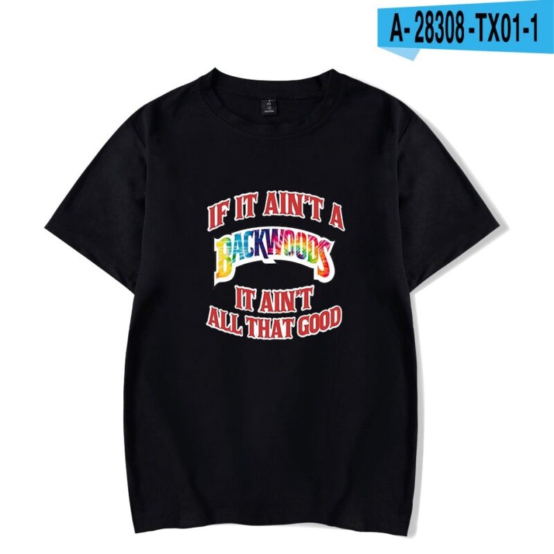 BACKWOODS T Shirt Harajuku Casual Male T-shirt Hipster Hip-hop Vintage Tee Shirt Homme Streetwear