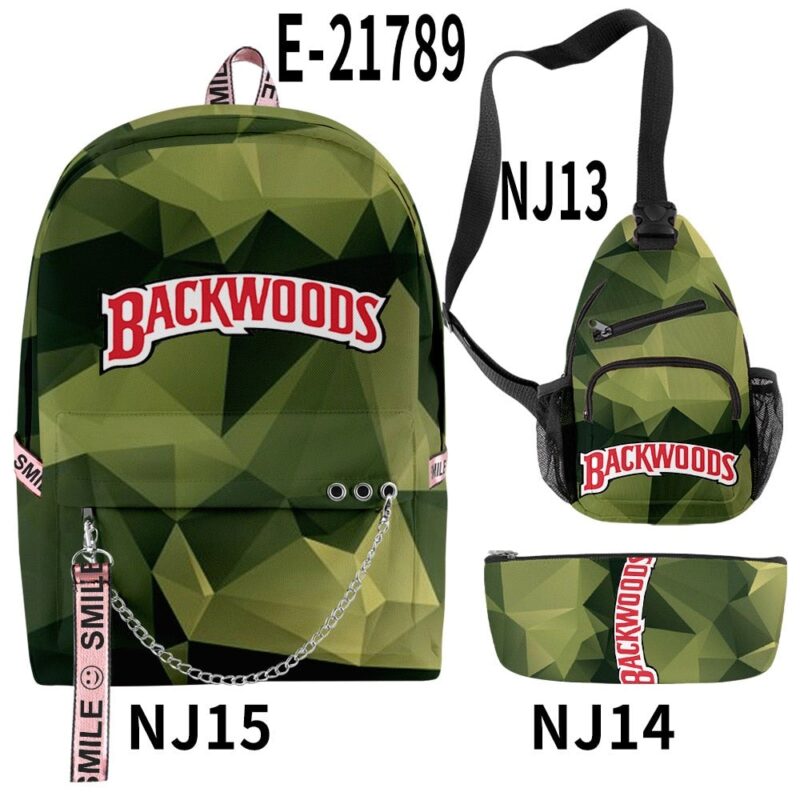 3D Printing Backpack Backwoods Cigar Set Backpack Men and Women Schoolbag Student's Backpack Support Customization